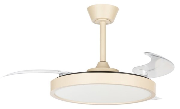Orasu LED stropni ventilator, Ø 107 cm, bež, CCT – Lindby Lindby, Orasu, Bež, Dnevna soba, Metal, Moderan
