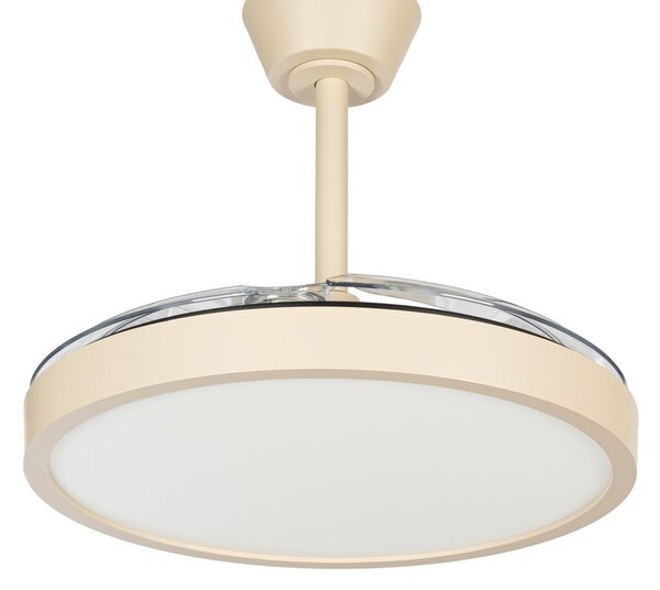 Orasu LED stropni ventilator, Ø 107 cm, bež, CCT – Lindby Lindby, Orasu, Bež, Dnevna soba, Metal, Moderan
