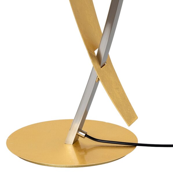 Podne Lampa Lucande, Marija, prigušiv, Zlato / mjed, Dnevna soba, Metal, Moderan