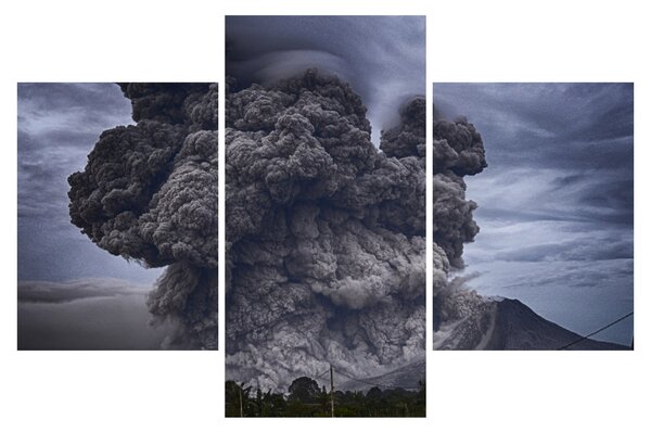 Slika - Erupcija vulkana (90x60 cm)