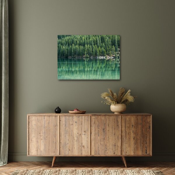 Slika - Četinari uz jezero (70x50 cm)