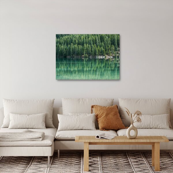 Slika - Četinari uz jezero (70x50 cm)