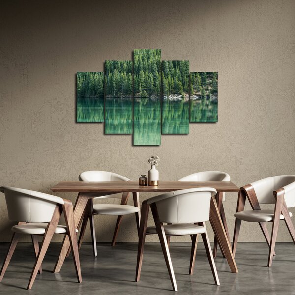 Slika - Četinari uz jezero (150x105 cm)