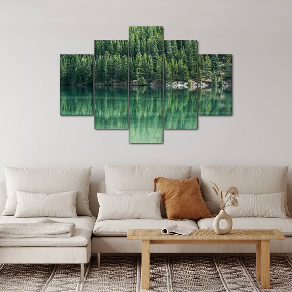 Slika - Četinari uz jezero (150x105 cm)