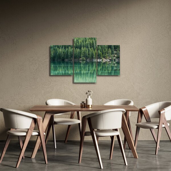 Slika - Četinari uz jezero (90x60 cm)