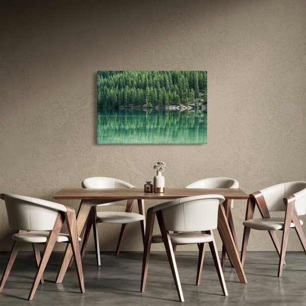 Slika - Četinari uz jezero (90x60 cm)