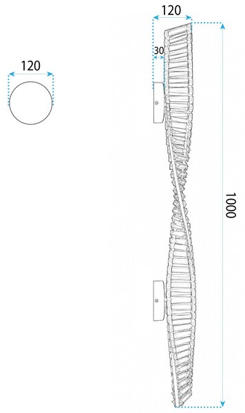 ZIDNA LED SVJETILJKA APP1952-W 100cm GOLD