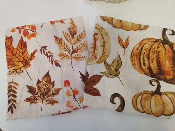 Flanel jastučnica LEAVES & PUMPKINS 50x70 cm, šarena