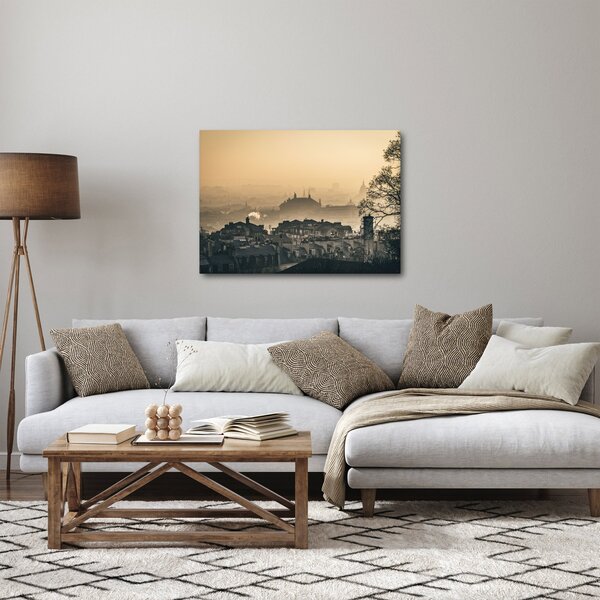 Slika - Grad pod maglom (70x50 cm)