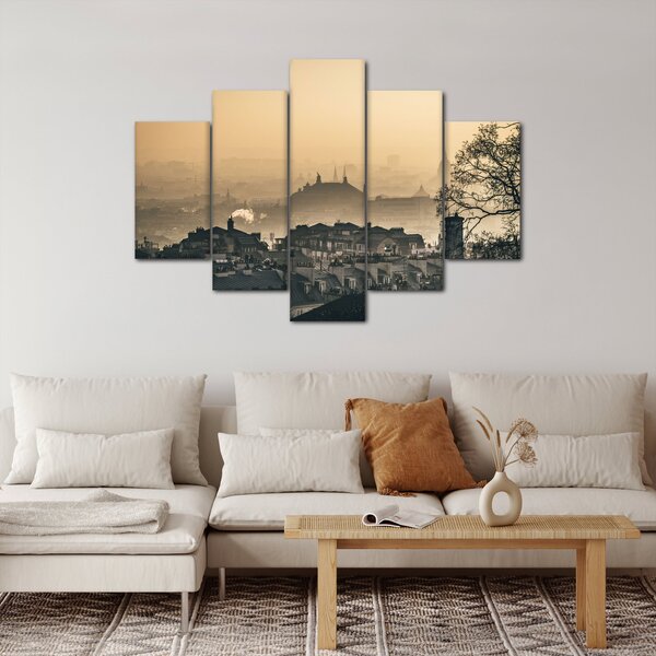 Slika - Grad pod maglom (150x105 cm)