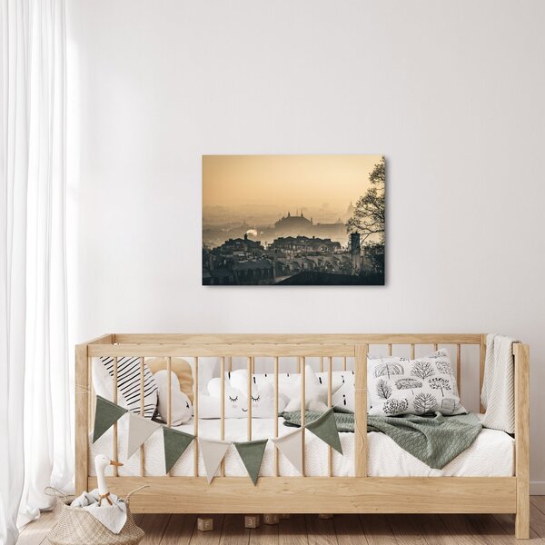 Slika - Grad pod maglom (70x50 cm)