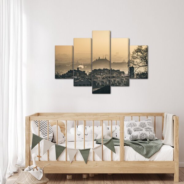 Slika - Grad pod maglom (150x105 cm)