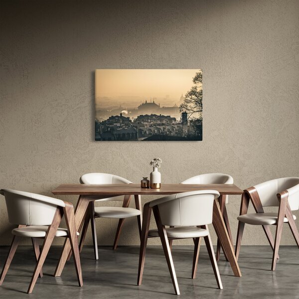 Slika - Grad pod maglom (90x60 cm)