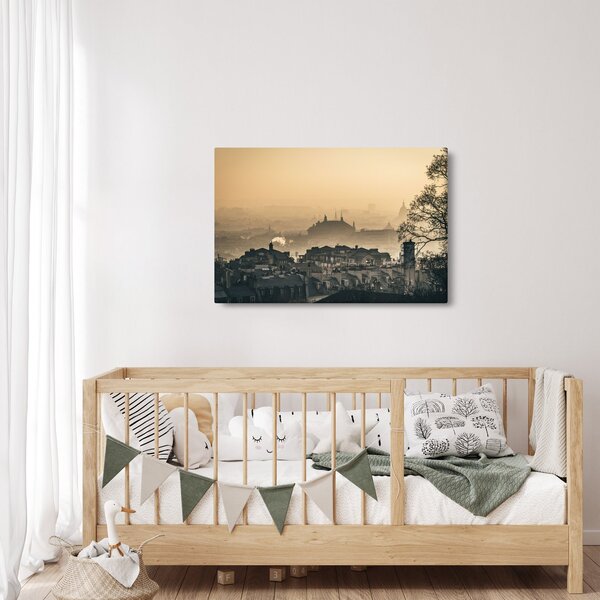 Slika - Grad pod maglom (90x60 cm)