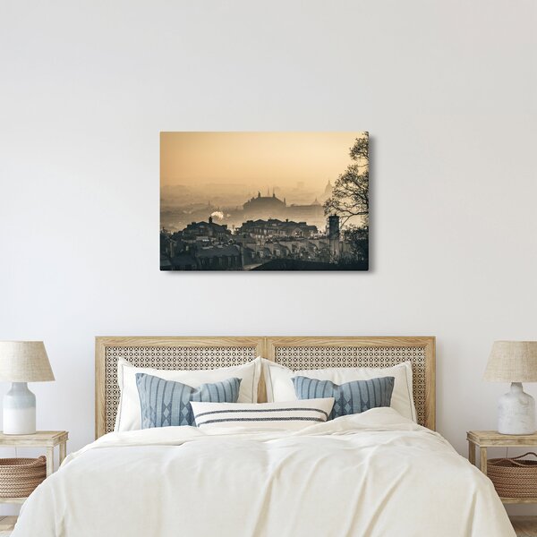 Slika - Grad pod maglom (90x60 cm)