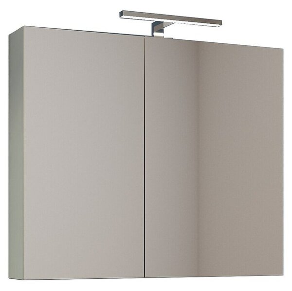Kupaonski ormarić s LED ogledalom Asya 80 (80 x 13 x 68 cm, Srebrna)