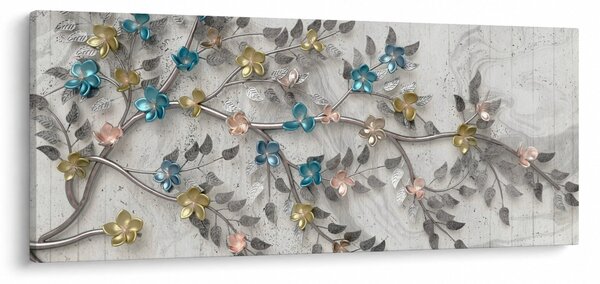 Slika- Na grani - apstrakcija (120x50 cm)