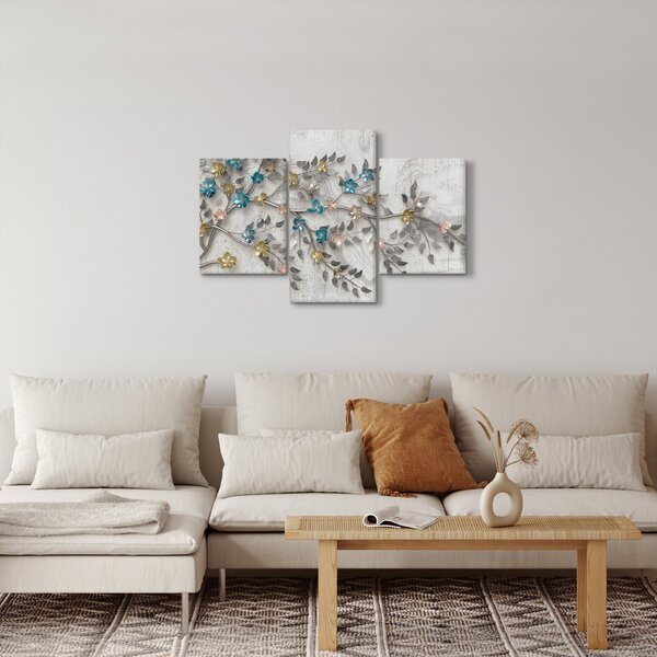 Slika- Na grani - apstrakcija (90x60 cm)