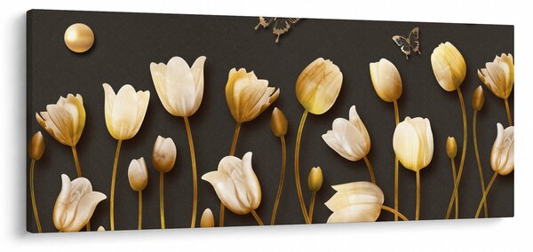 Slika - Tulipani - apstrakcija (120x50 cm)