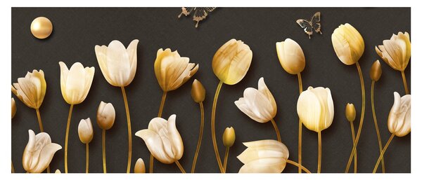 Slika - Tulipani - apstrakcija (120x50 cm)