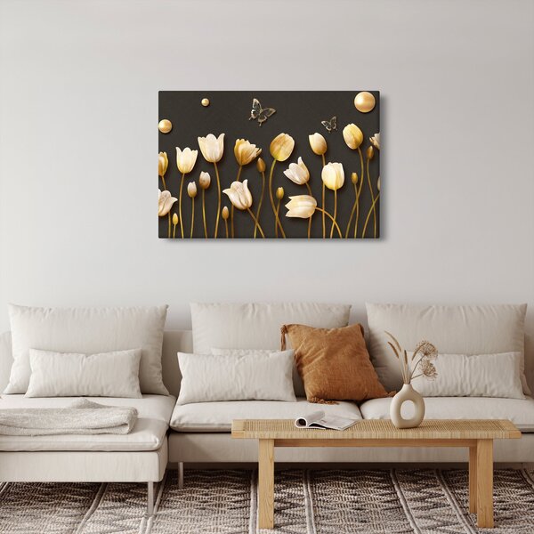 Slika - Tulipani - apstrakcija (90x60 cm)