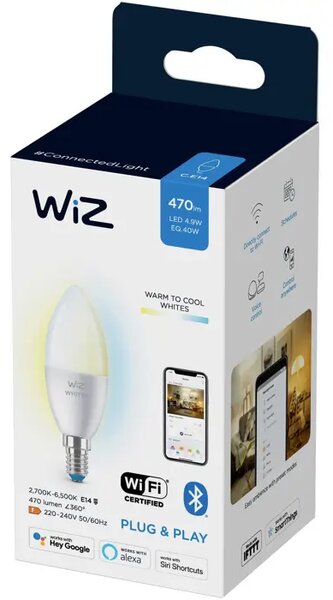 WIZ ŽARULJA WI-FI BLE 40W C37 E14 927-65 TW 1PF/6 8718699787073