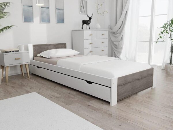 Krevet IKAROS 80 x 200 cm, bijela/duh tartuf Podnica: Bez podnice, Madrac: Bez madraca