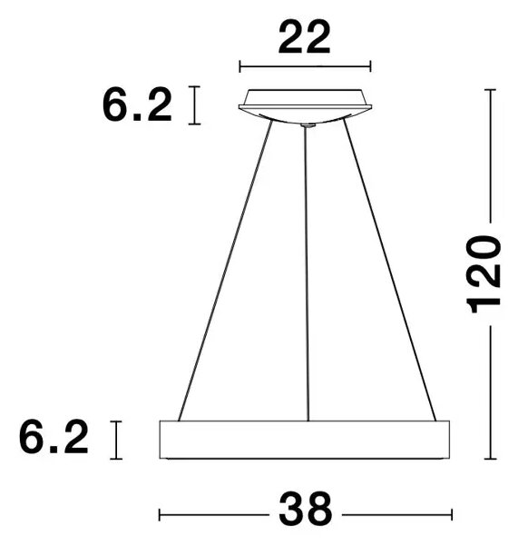 RANDO THIN VISILICA LED 30W/3000K/1845lm/DIMM/IP20/BIJELA NL9453430