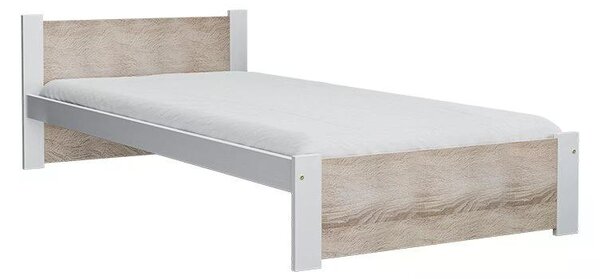 Krevet IKAROS 80 x 200 cm, bijela/hrast sonoma Podnica: Sa podnicom od letvi, Madrac: Bez madraca