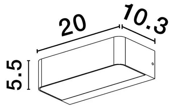 VIDENO VANJSKA ZIDNA SVJETILJKA LED 10W/3000K/302lm/IP65/ANTRACIT NL9492590