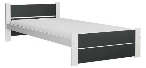 Krevet IKAROS DOUBLE 80 x 200 cm, antracit/bijela Podnica: Bez podnice, Madrac: Bez madraca