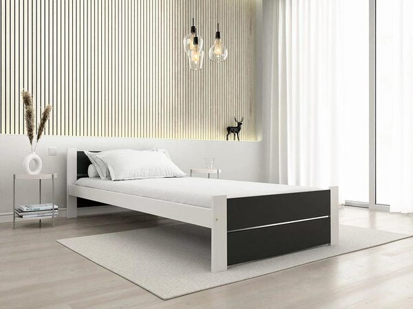 Krevet IKAROS DOUBLE 80 x 200 cm, antracit/bijela Podnica: Bez podnice, Madrac: Bez madraca
