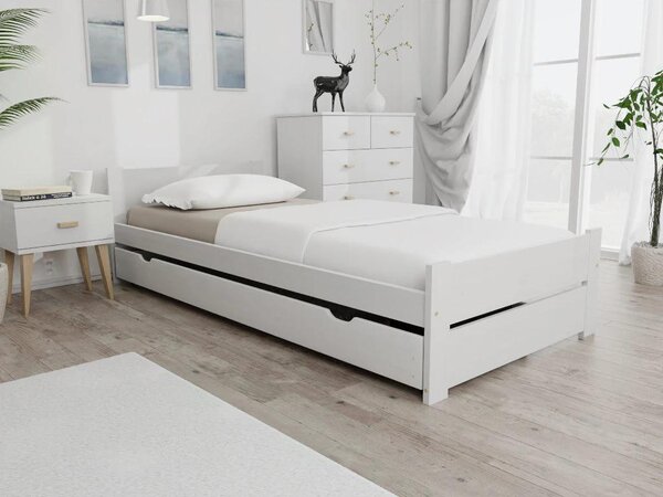 Krevet IKAROS DOUBLE 80 x 200 cm, bijela Podnica: Sa podnicom od letvi, Madrac: Bez madraca