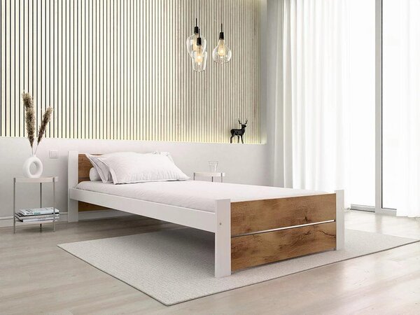 Krevet IKAROS DOUBLE 80 x 200 cm, bijela/dub artisan Podnica: Sa podnicom od letvi, Madrac: Bez madraca