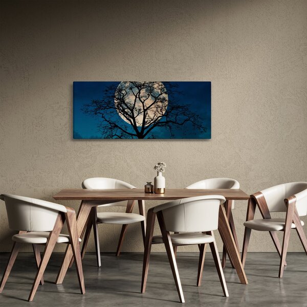 Slika stabla s punim mjesecom (120x50 cm)