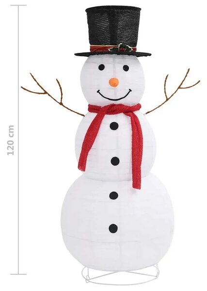 Ukrasna božićna figura snjegovića LED luksuzna tkanina 120 cm - 120 cm