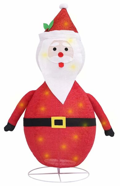 Ukrasna božićna figura Djeda Mraza LED luksuzna tkanina 60 cm - 60 cm