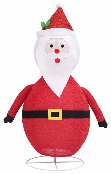 Ukrasna božićna figura Djeda Mraza LED luksuzna tkanina 60 cm - 60 cm