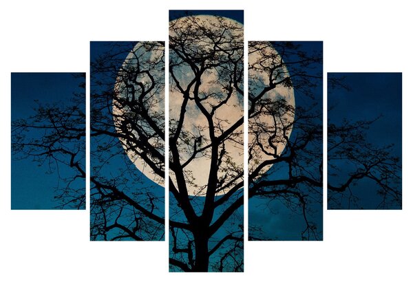 Slika stabla s punim mjesecom (150x105 cm)