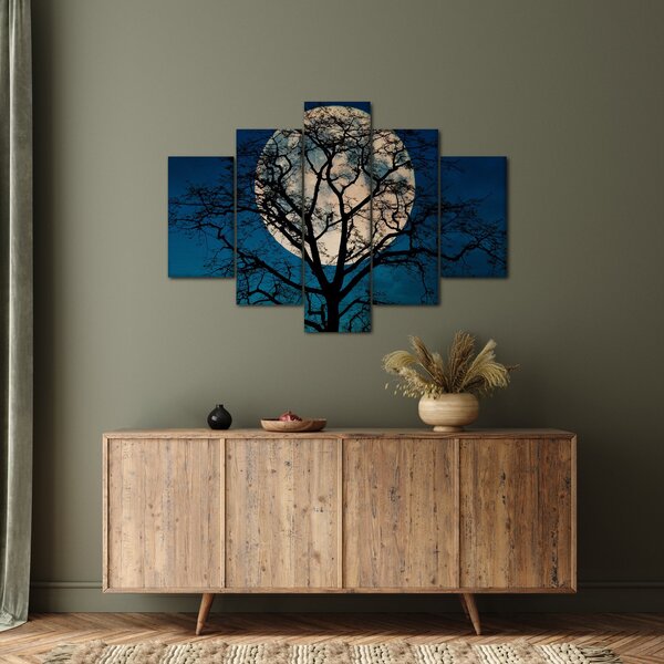 Slika stabla s punim mjesecom (150x105 cm)