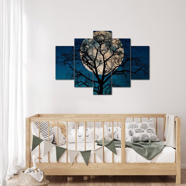 Slika stabla s punim mjesecom (150x105 cm)