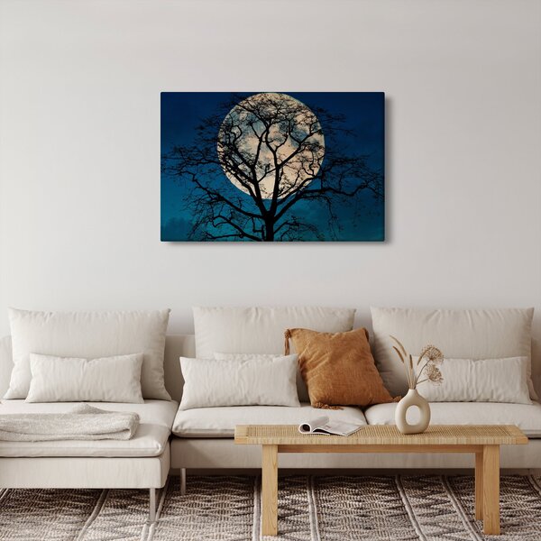 Slika stabla s punim mjesecom (90x60 cm)