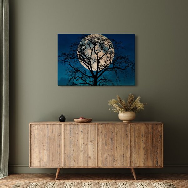 Slika stabla s punim mjesecom (90x60 cm)