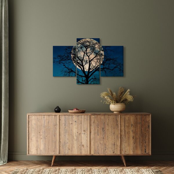 Slika stabla s punim mjesecom (90x60 cm)