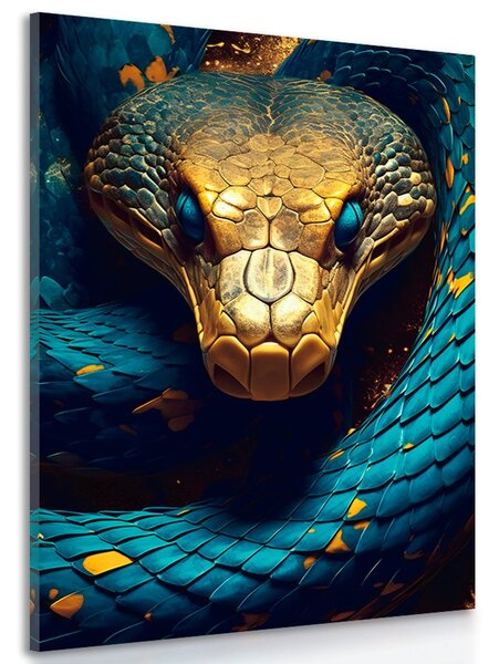 Slika plavo-zlatna zmija
