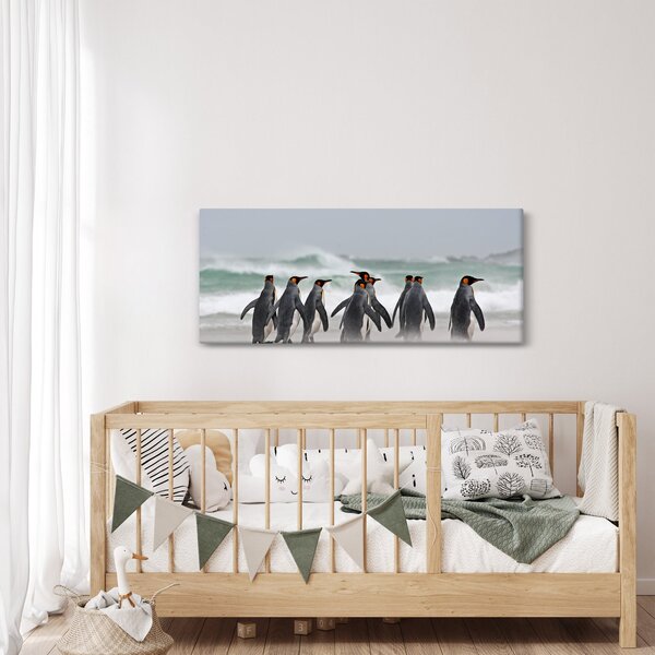Slika pingvina uz ocean (120x50 cm)