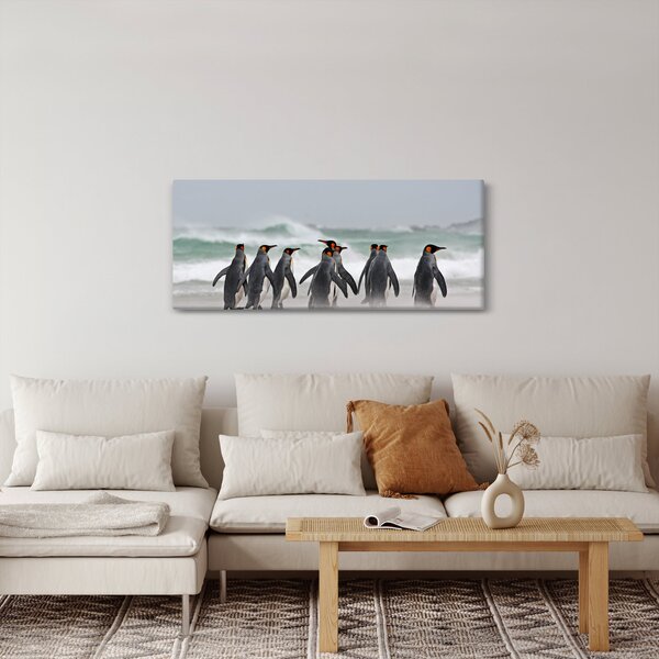 Slika pingvina uz ocean (120x50 cm)
