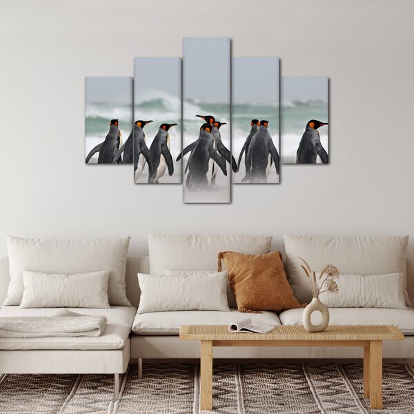 Slika pingvina uz ocean (150x105 cm)