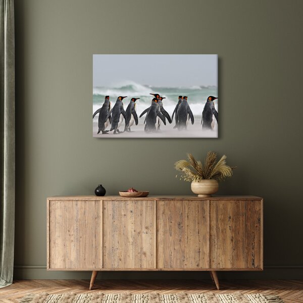 Slika pingvina uz ocean (90x60 cm)