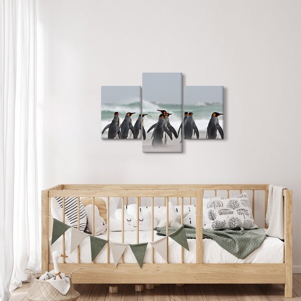 Slika pingvina uz ocean (90x60 cm)